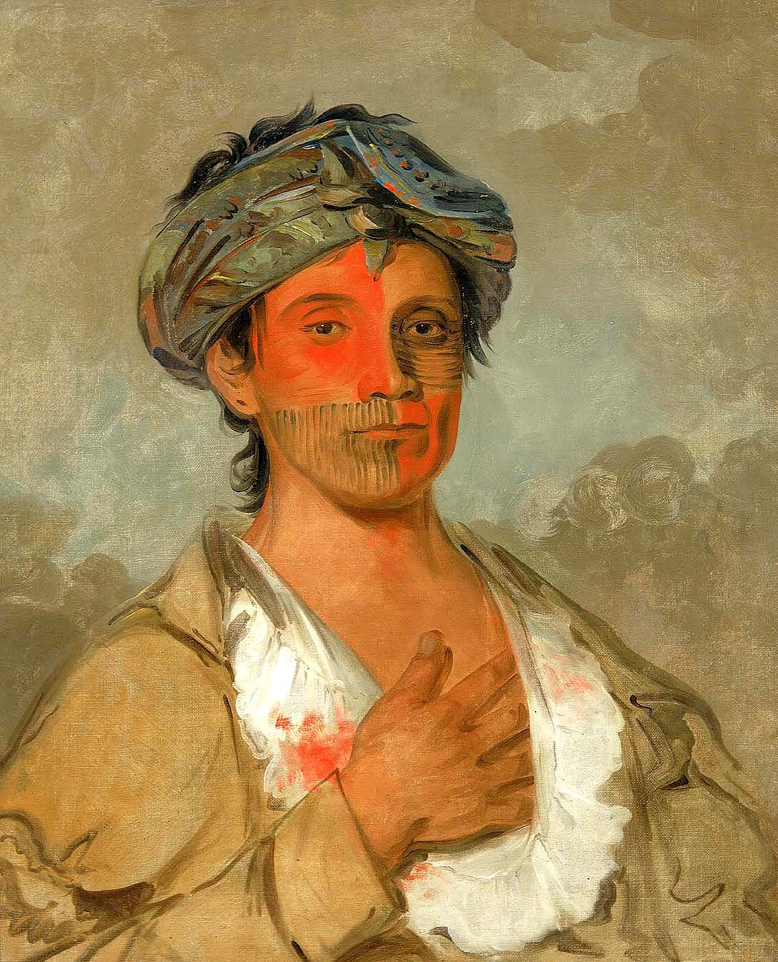 Pah-te-cóo-saw, homme hétéro, semi-civilisé - George Catlin