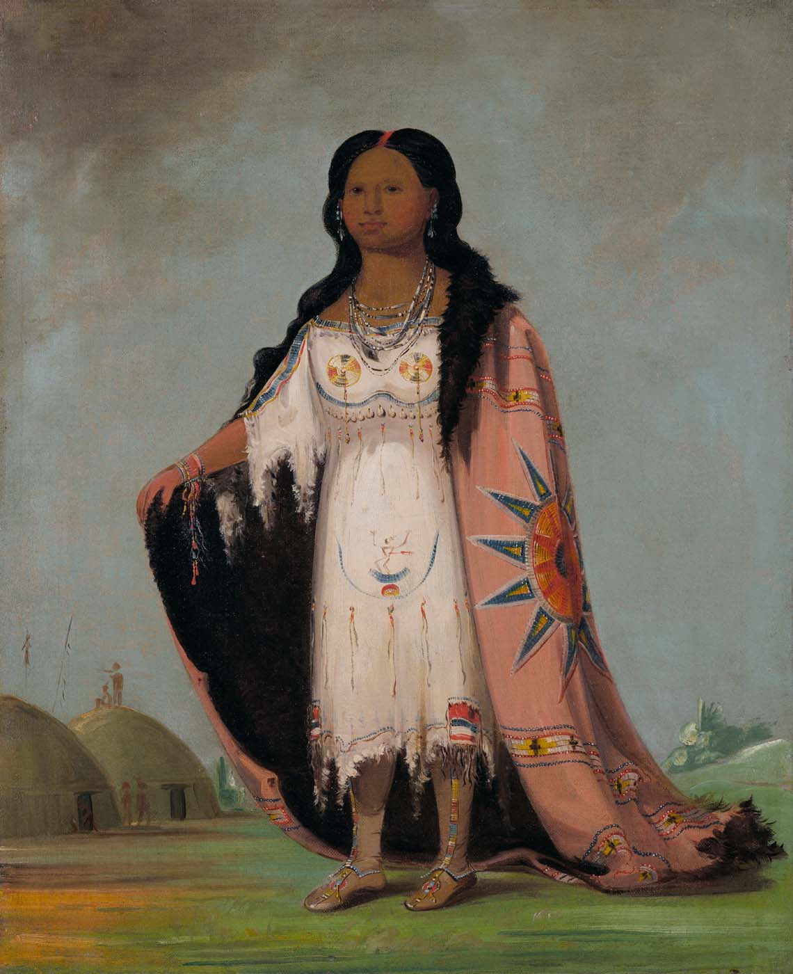 Pshán-shaw, herbe parfumée, fille de douze ans à la main sanglante - George Catlin