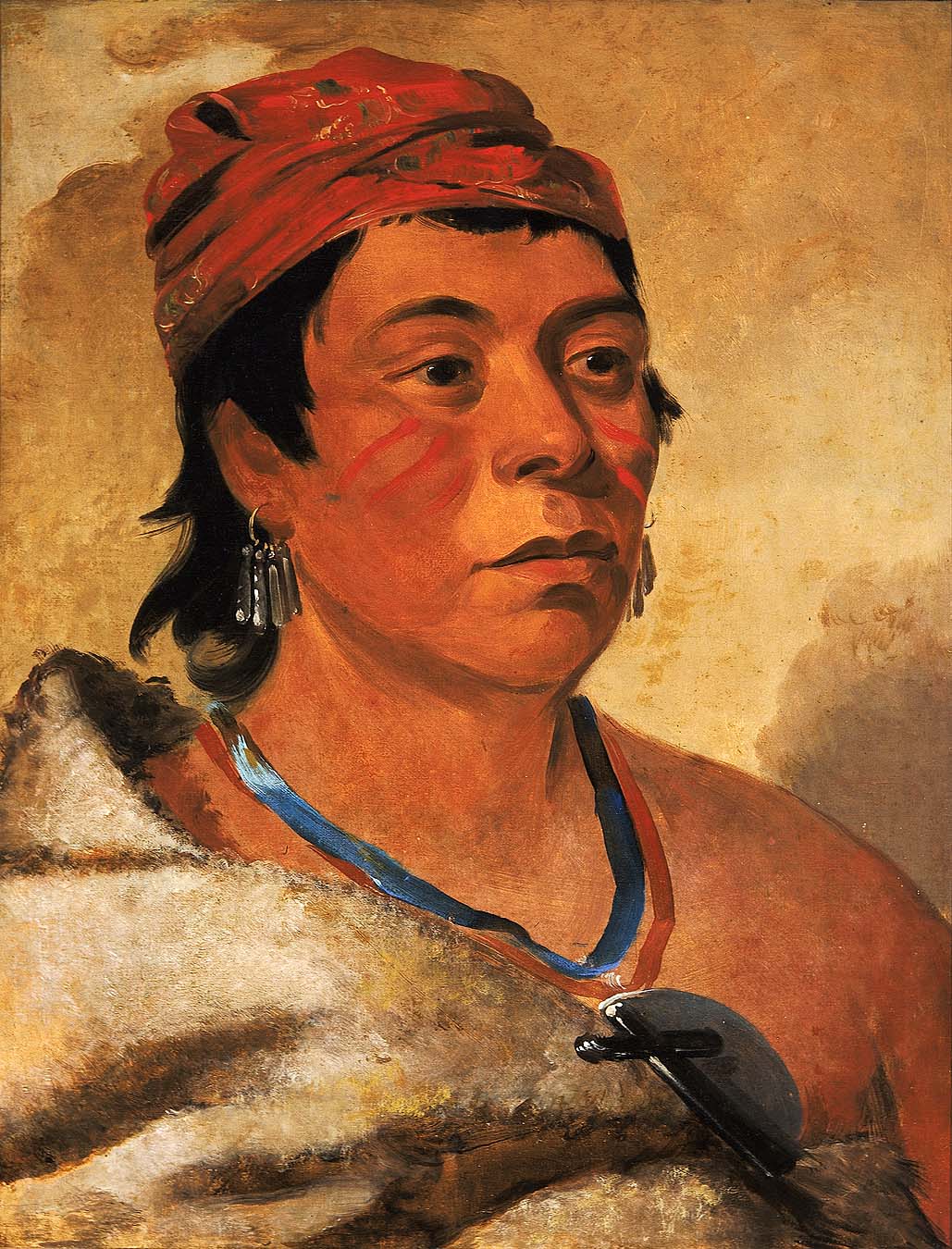 Round Island, un guerrier - George Catlin