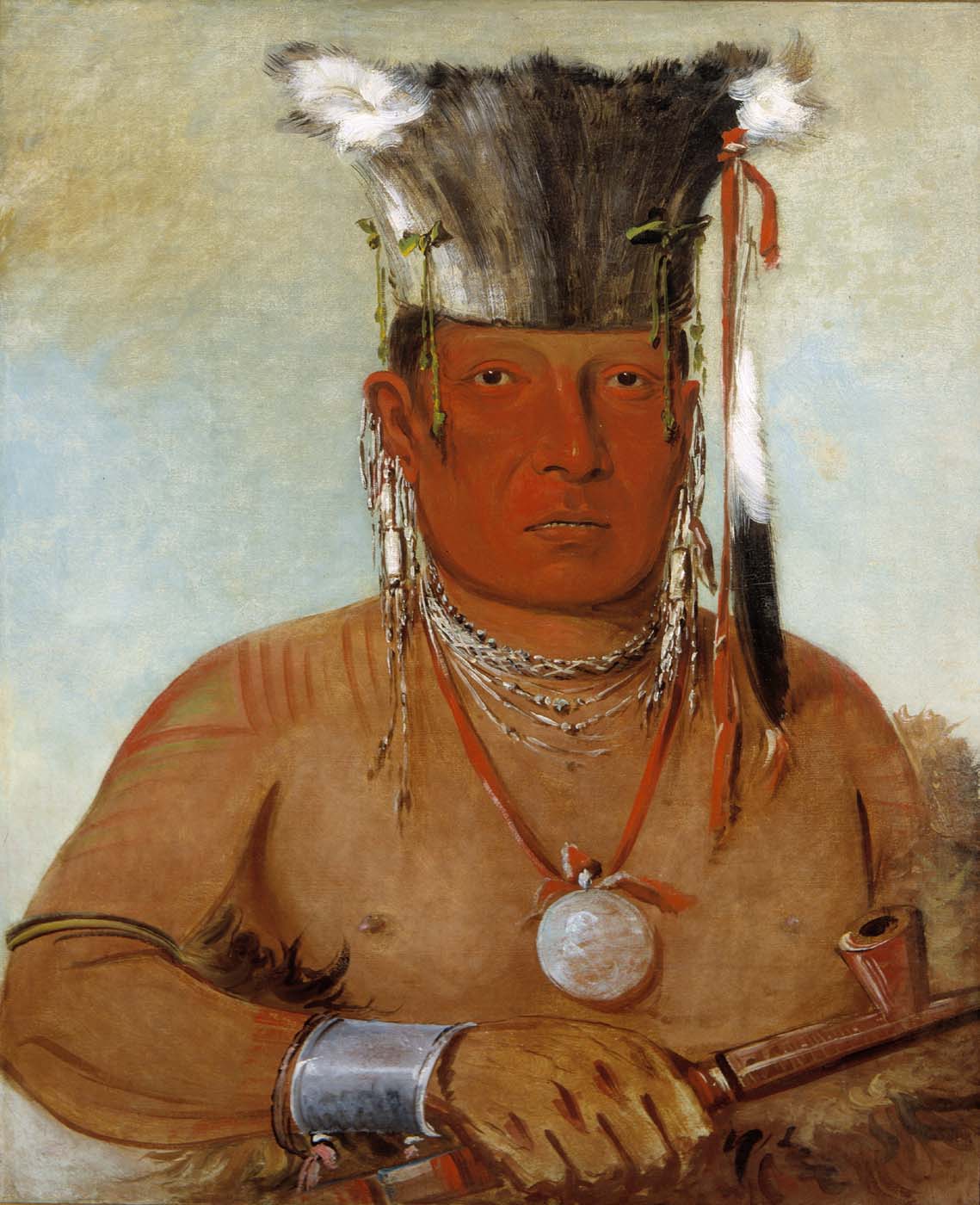 Sháw-da-mon-nee, le voilà, un brave - George Catlin