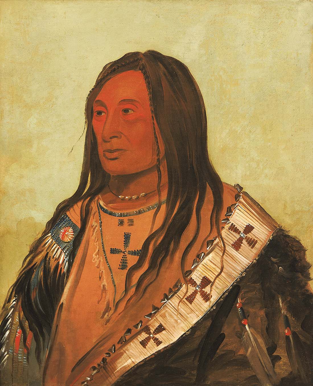 Táh-zee-keh-dá-cha, Ventre déchiré, un brave distingué - George Catlin