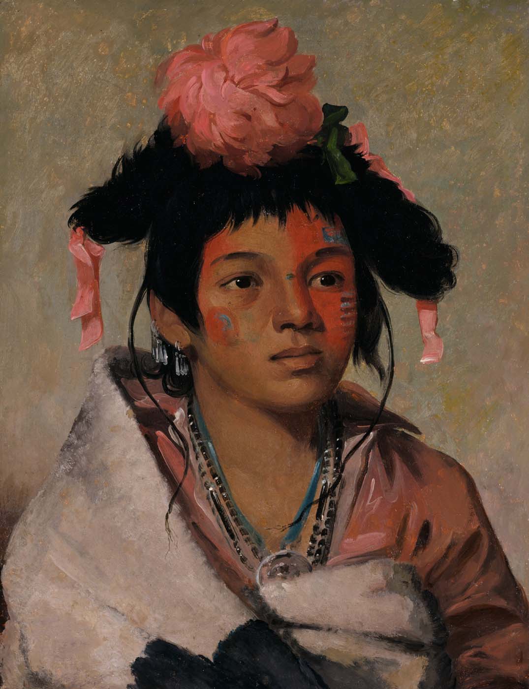 Tcha-káuk-o-ko-máaugh, grand chef, un garçon - George Catlin