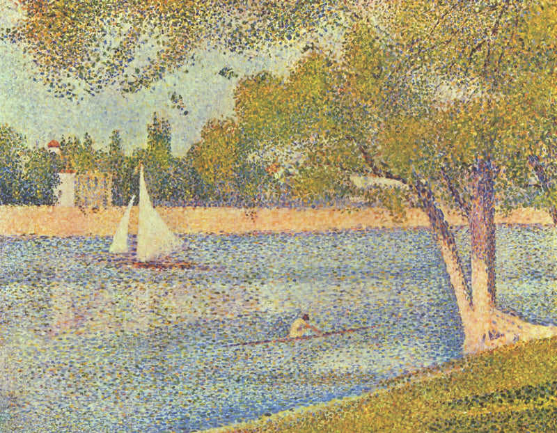 The Seine at the Grande Jatte - Spring - Georges Seurat