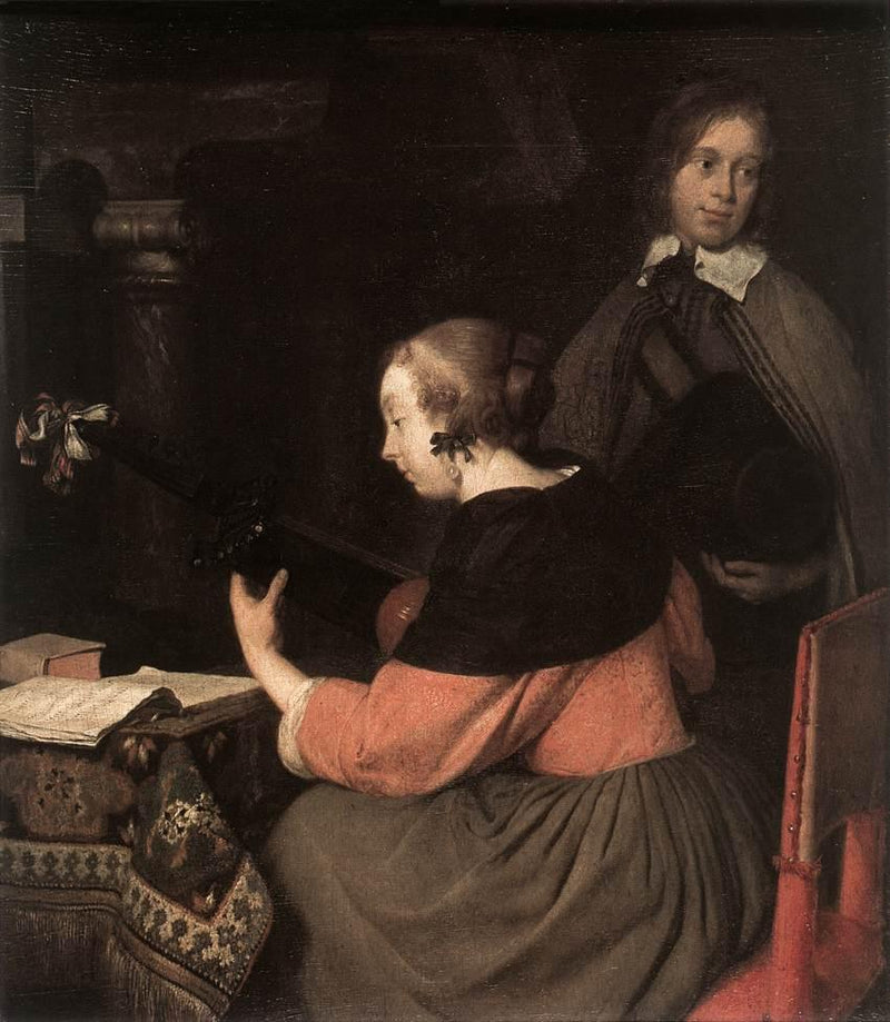 Joueuse de luth - Gerard ter Borch