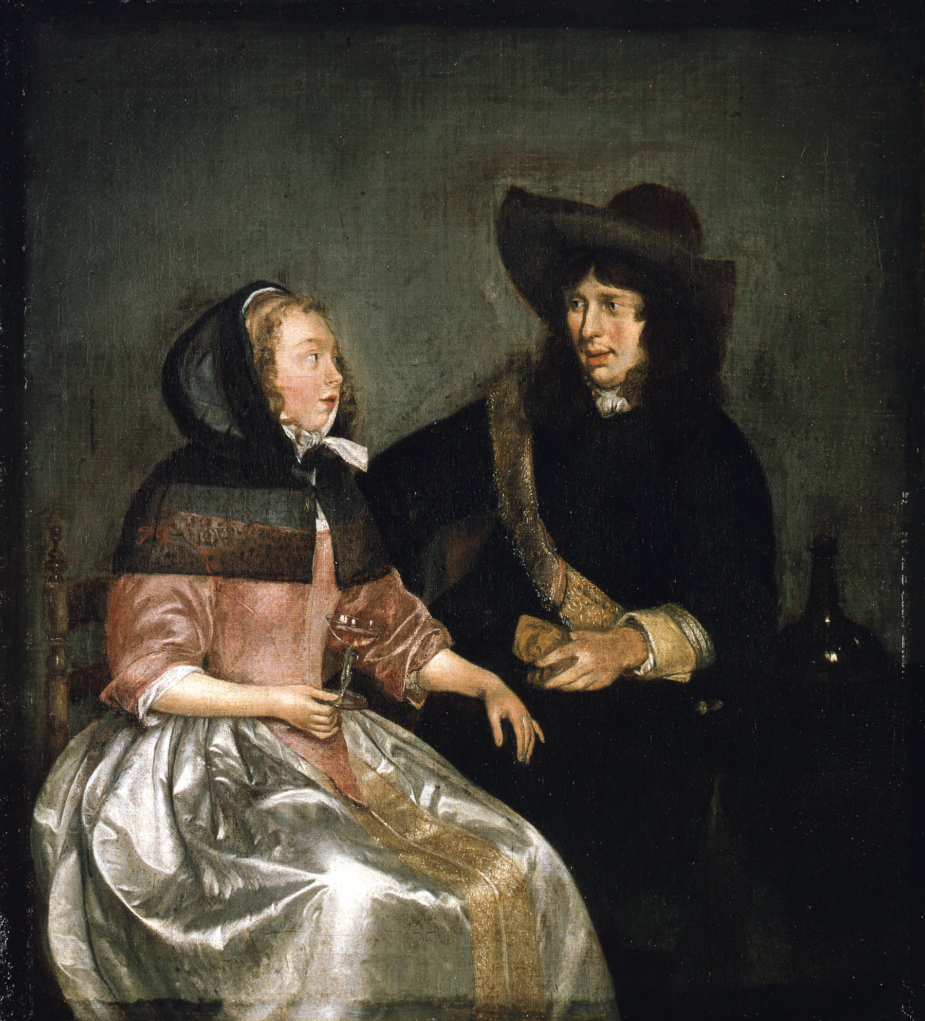Un couple qui boit - Gerard ter Borch