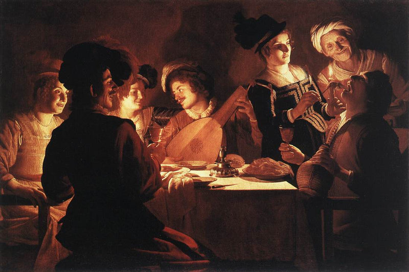 Dinner with a Lute Player - Gerrit van Honthorst