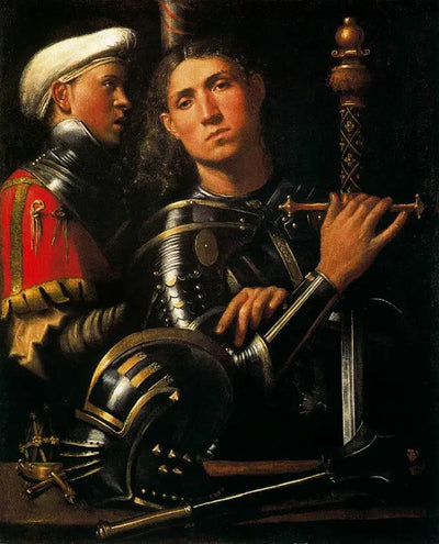 Portrait d’un soldat avec son écuyer - Giorgione - Alpha Reproduction