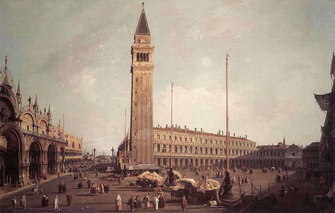 La Place Saint-Marc vers le sud-ouest - Canaletto