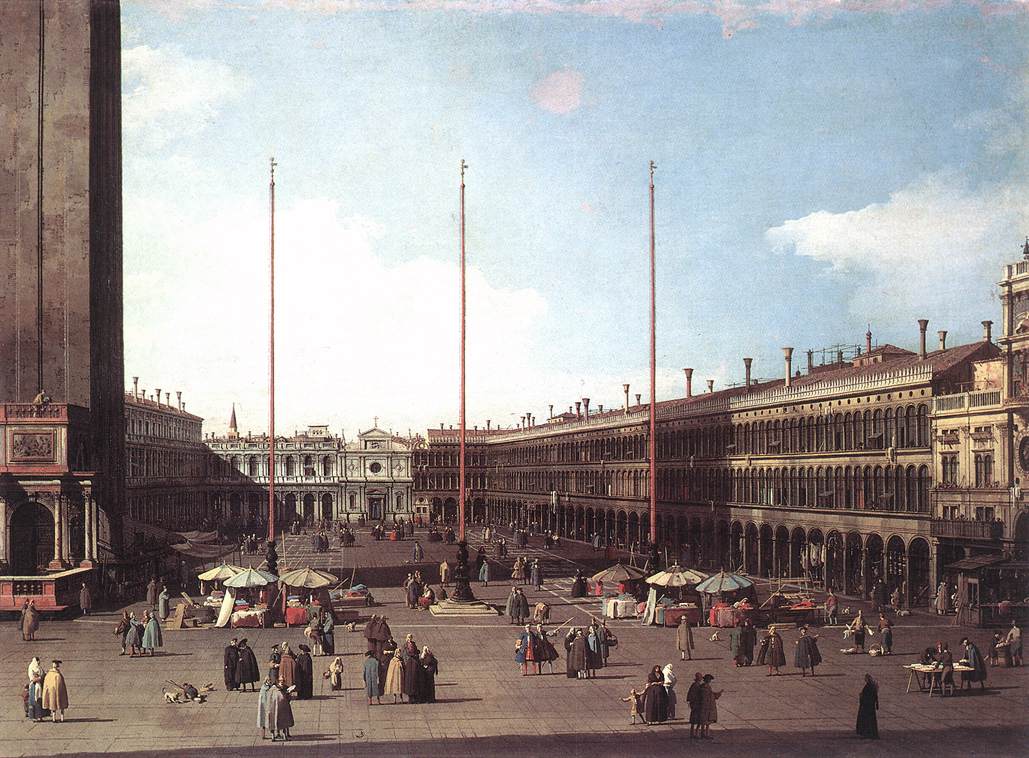 Place Saint-Marc vers l'église San Geminiano - Canaletto