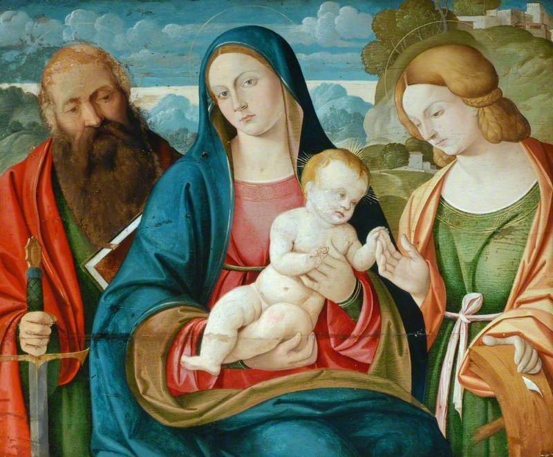 The Virgin and Child with Saint Paul and Saint Catherine - Giovanni Bellini