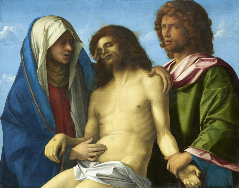 The Lamentation: The body of Christ held by Mary and Saint John / Pietà - Giovanni Bellini