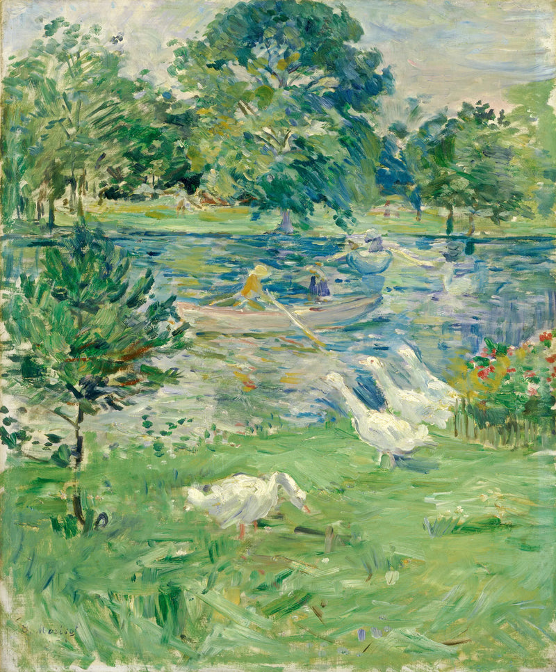 Girl in a Boat with Geese - Berthe Morisot