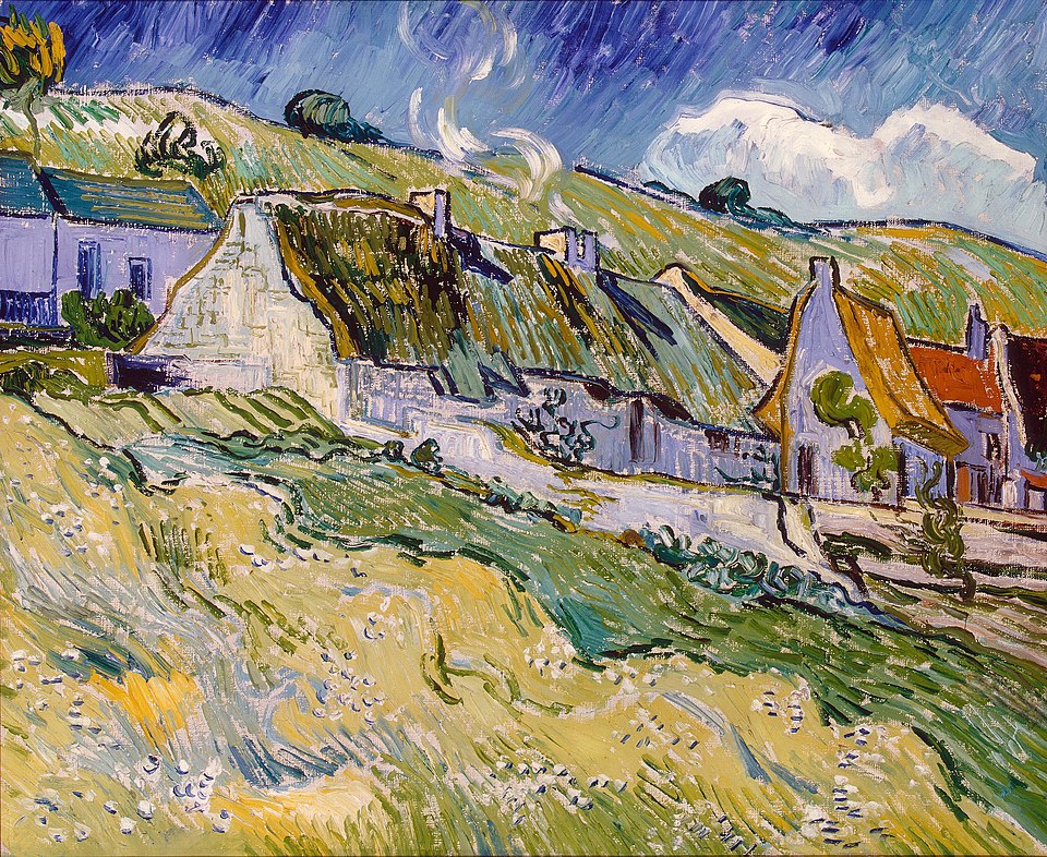 🏡 Cottages in Auvers-sur-Oise – Vincent van Gogh (1890)