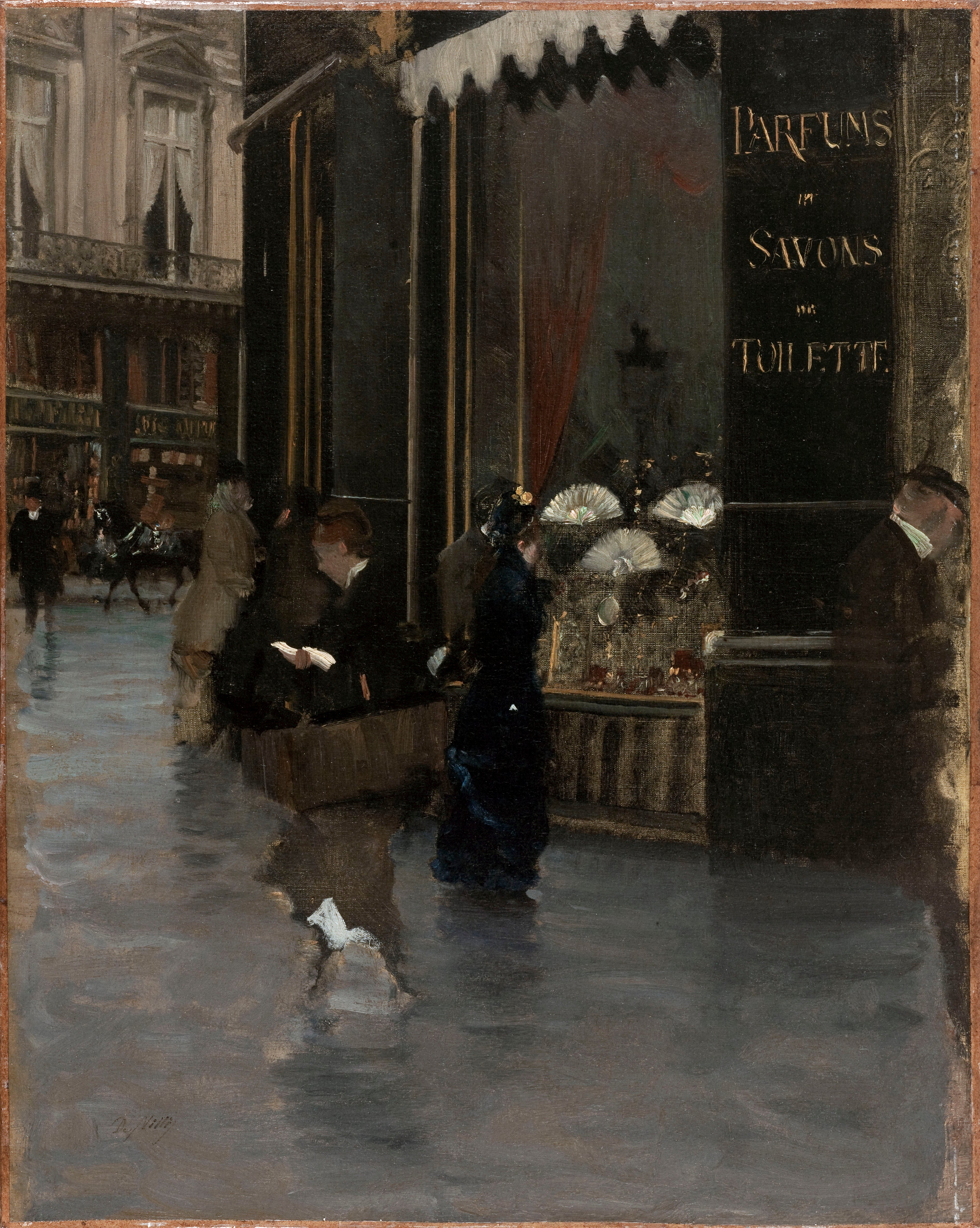 La parfumerie Violet à l’angle du boulevard des Capucines et de la rue Scribe - Giuseppe De Nittis - Alpha Reproduction