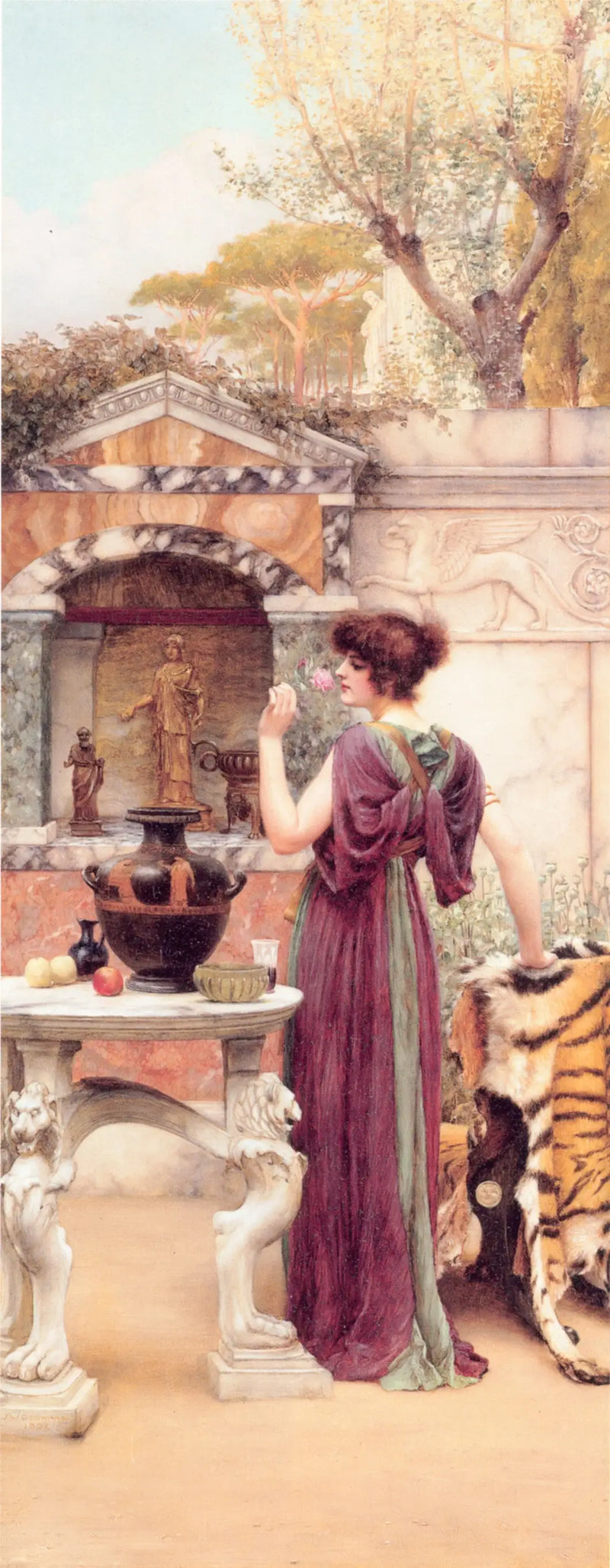 In the Garden Sanctuary, Pompeii - John William Godward