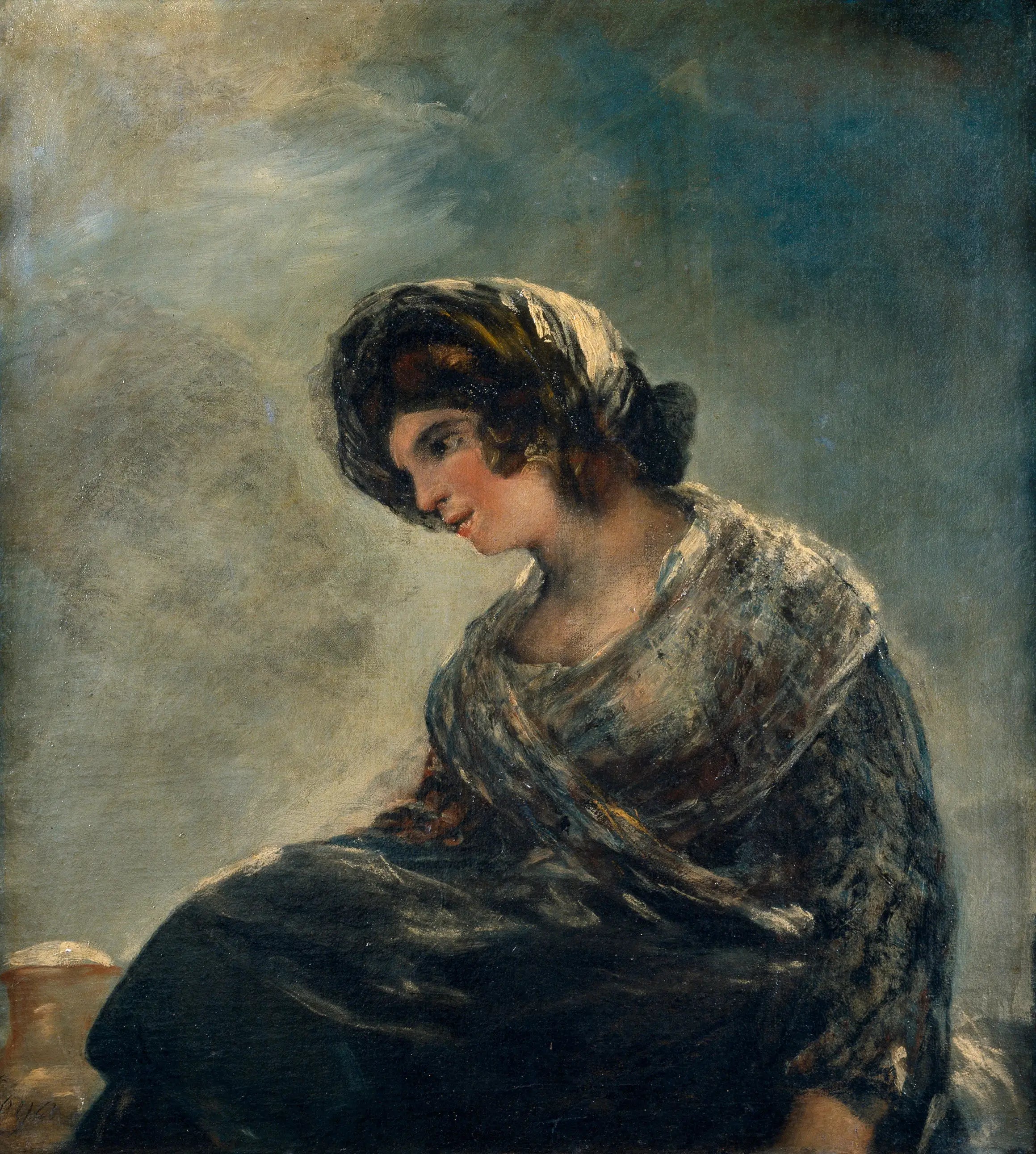 Reproduction du tableau « La Laitière de Bordeaux - Francisco de Goya » par Alpha Reproduction en peinture à l’huile