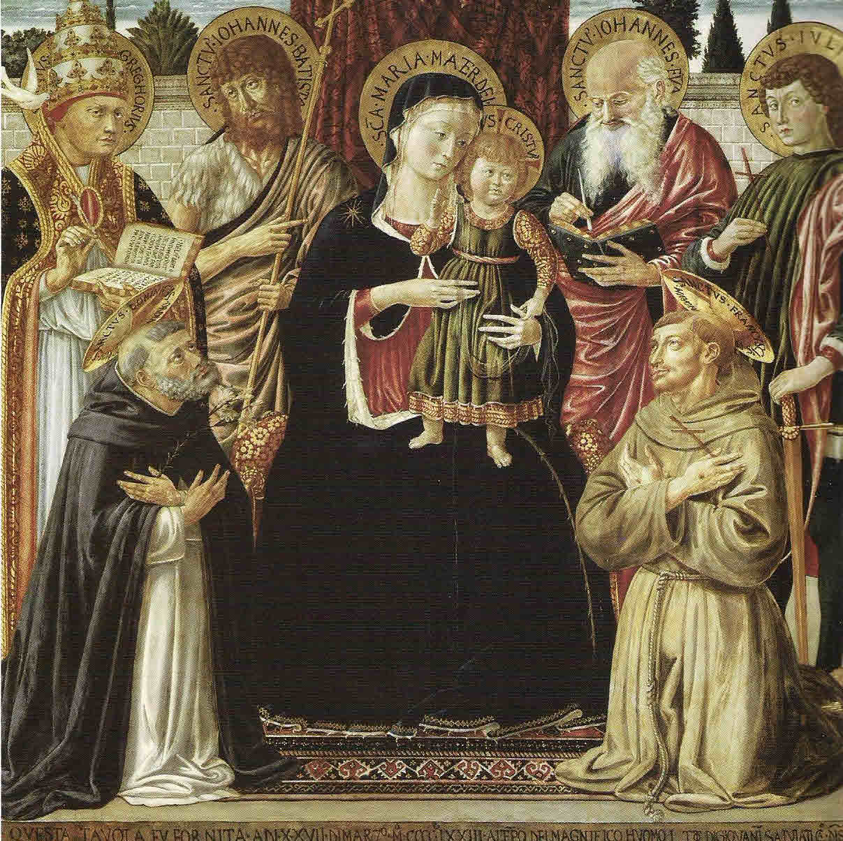 La Vierge et l'Enfant entourés de saints - Benozzo Gozzoli