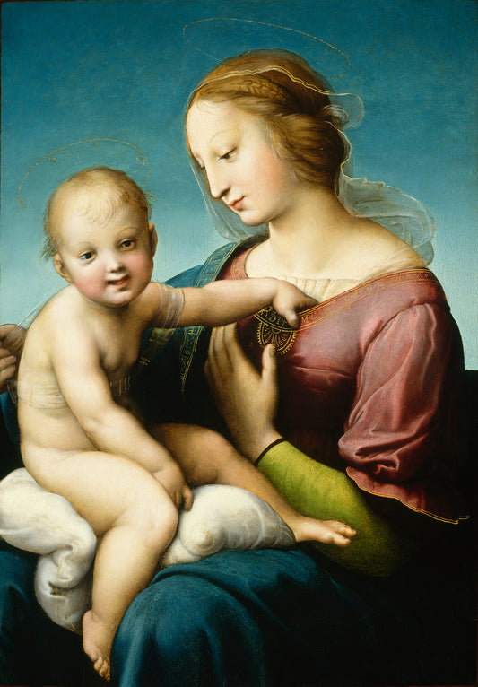 Reproduction du tableau « La Grande Madone Cowper - Raphaël Sanzio » par Alpha Reproduction en peinture à l’huile
