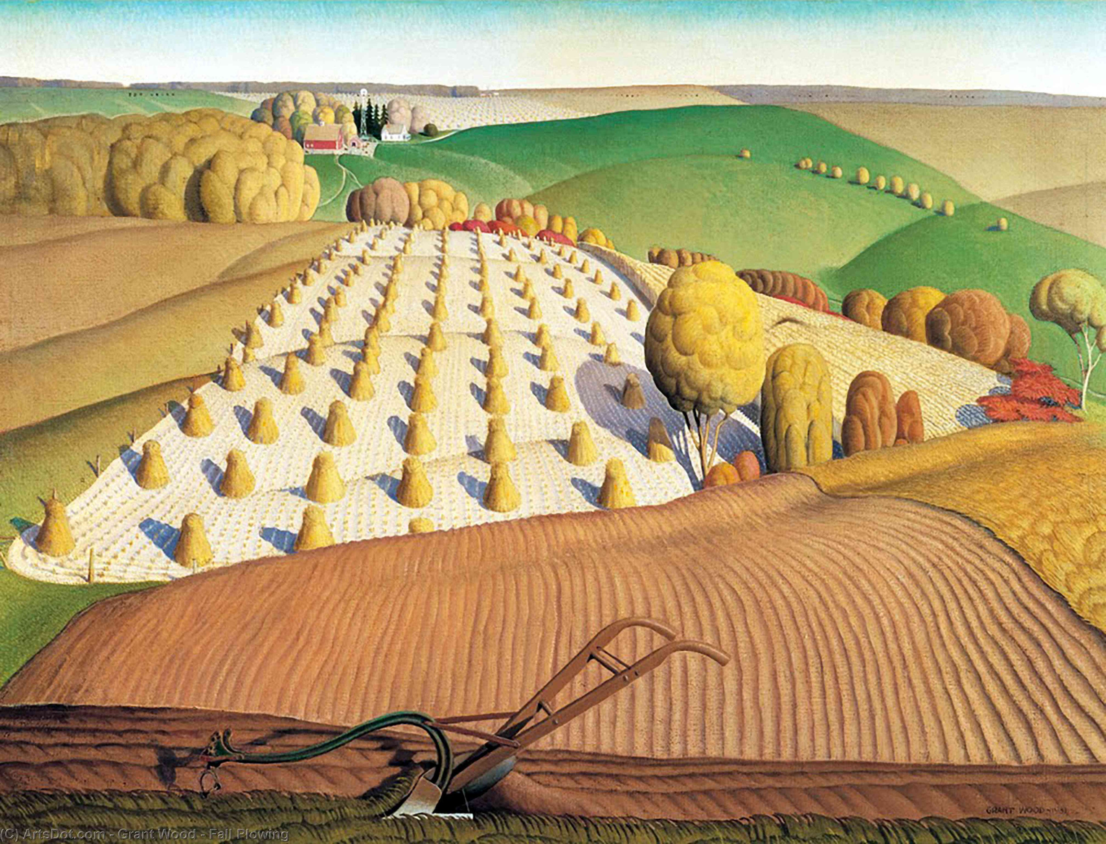 Labour d'automne - Grant Wood