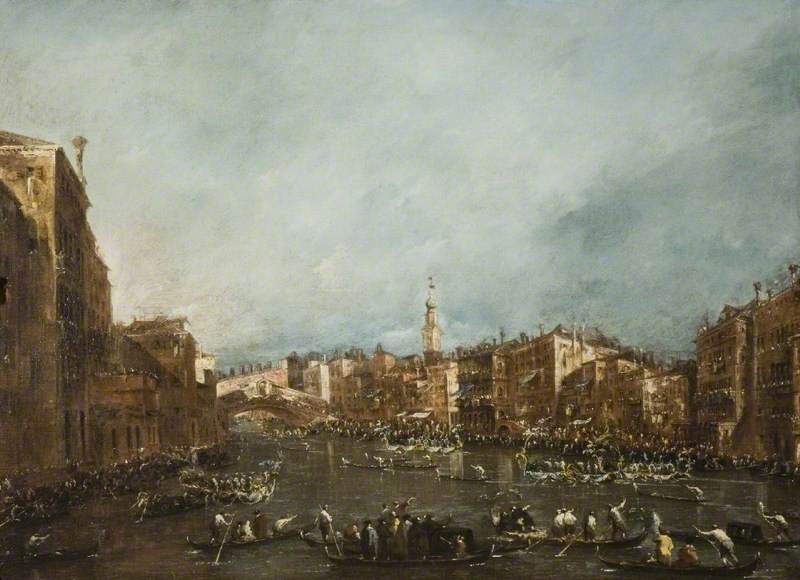 Une régate sur le Grand Canal, Venise - Francesco Guardi