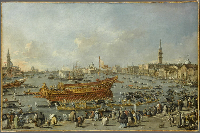 The Doge of Venice on the Bucentaure near the Riva di Sant'Elena - Francesco Guardi
