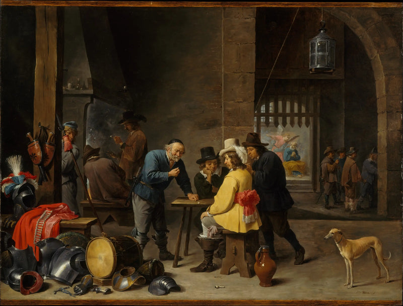 Guard Room with the Deliverance of Saint Peter - David Teniers the Younger