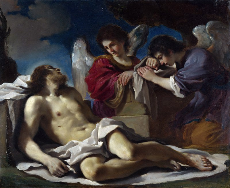 The Dead Christ Wept by Two Angels - Guercino