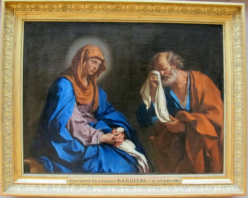 Saint Pierre crying before the Virgin - Guercino