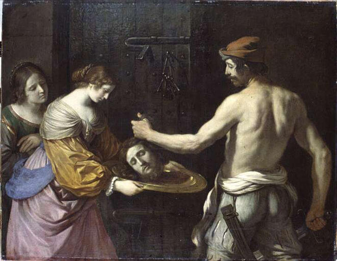 Salomé Receiving the Head of Saint John the Baptist - Guercino