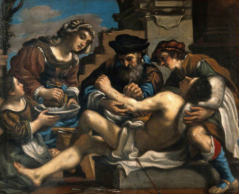 Saint Sebastian rescued by a surgeon and others - Guercino