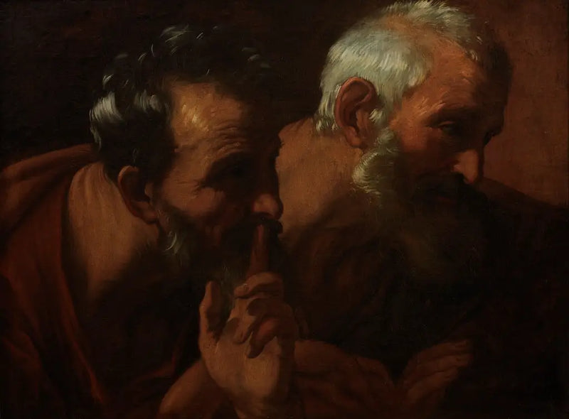 Heads of Two Old Men (fragment of Suzanne et les vieillards) - Guido Reni
