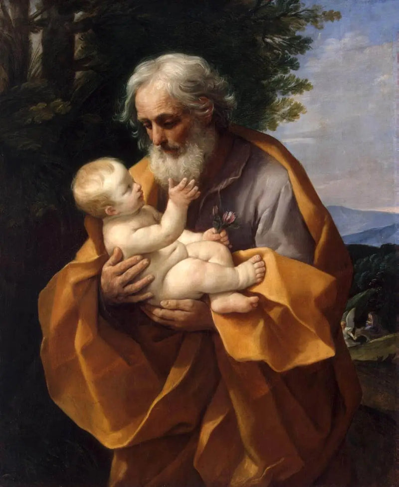 Saint Joseph with the Child Jesus in his arms - Guido Reni
