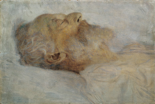 Reproduction du tableau « Vieil homme sur son lit de mort - Gustav Klimt » par Alpha Reproduction en peinture à l’huile