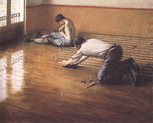 Reproduction du tableau « Les raboteurs de parquet - Gustave Caillebotte » par Alpha Reproduction en peinture à l’huile