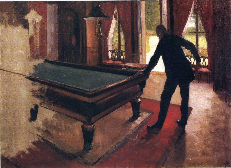 The Billiard Table - Gustave Caillebotte