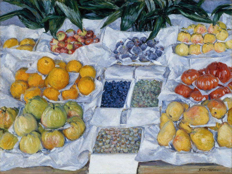 Fruits Displayed on a Stand - Gustave Caillebotte
