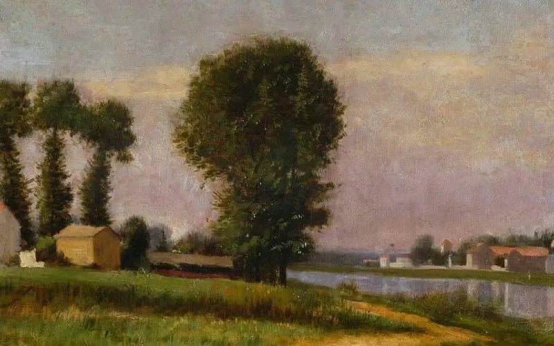 The Bank of Petit Gennevilliers and the Seine - Gustave Caillebotte