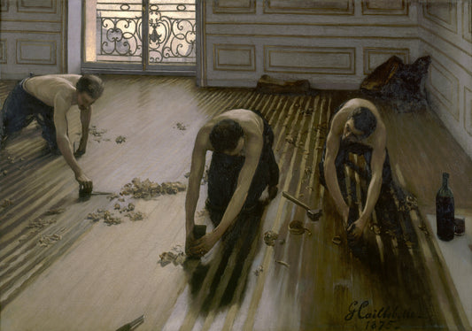 Reproduction du tableau « Les Raboteurs de parquet - Gustave Caillebotte » par Alpha Reproduction en peinture à l’huile