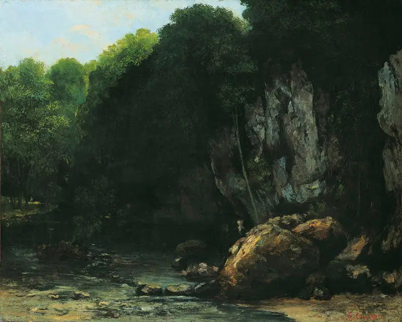 The Black Well Stream - Gustave Courbet