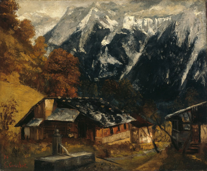 An Alpine Scene - Gustave Courbet