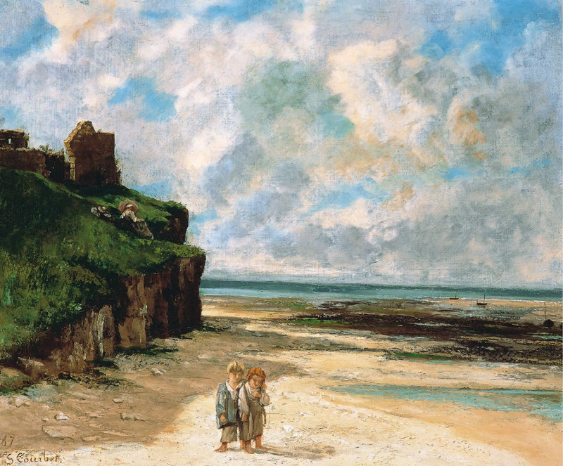 The beach of Saint-Aubin-sur-Mer - Gustave Courbet
