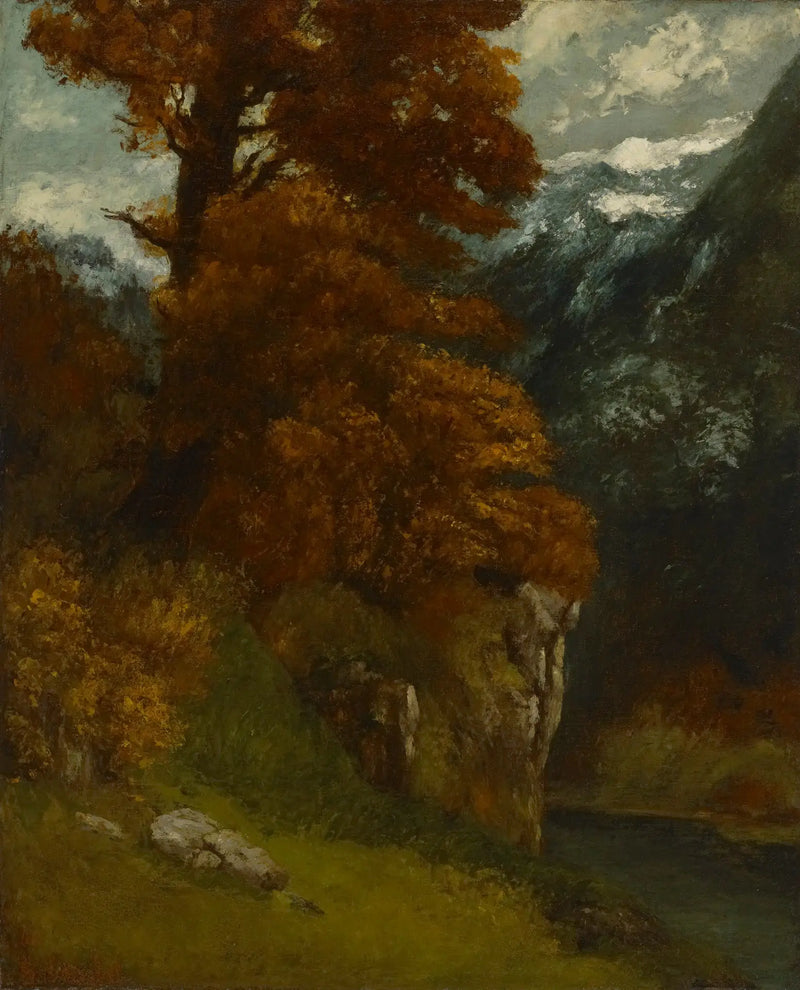 Banks of the Doubs; Autumn Effect - Gustave Courbet