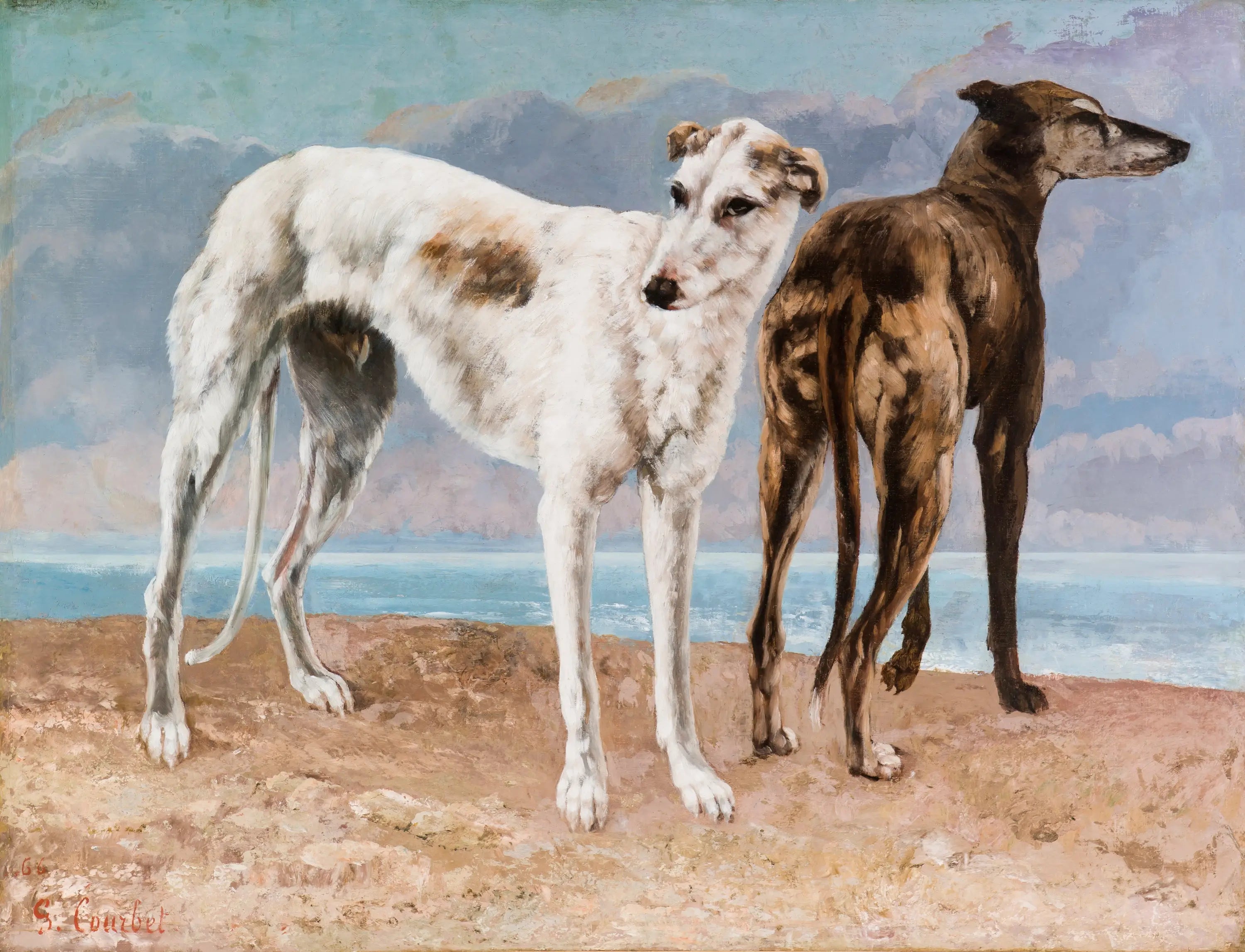 Les Lévriers du comte de Choiseul - Gustave Courbet - Alpha Reproduction