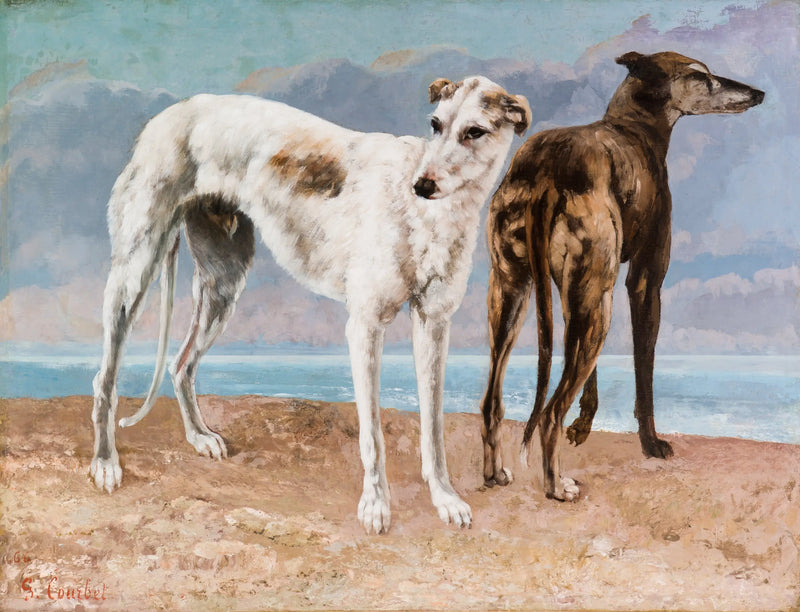 The Count of Choiseul's Greyhounds - Gustave Courbet