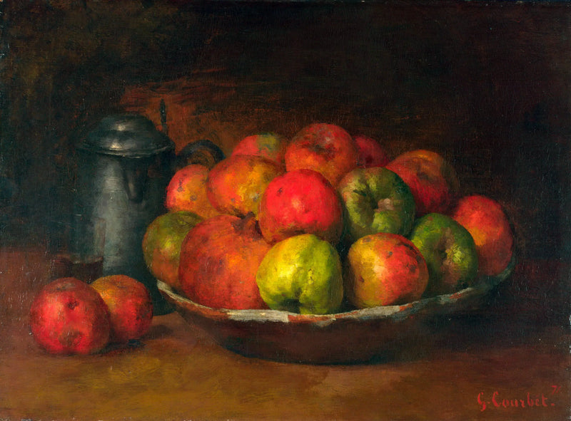Still life with apples and pomegranates - Gustave Courbet