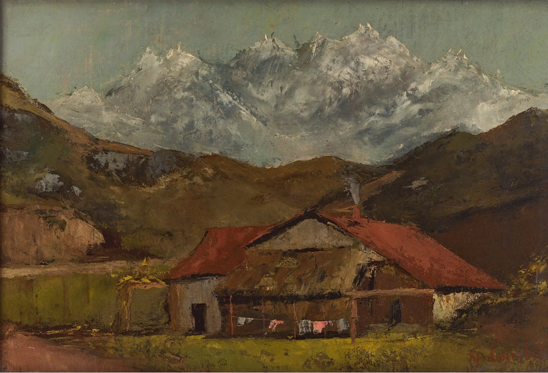 A chalet in the mountain - Gustave Courbet