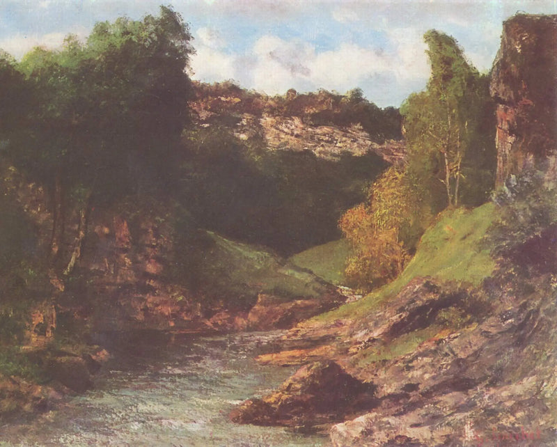 Environs d'Ornans, rocky landscape - Gustave Courbet