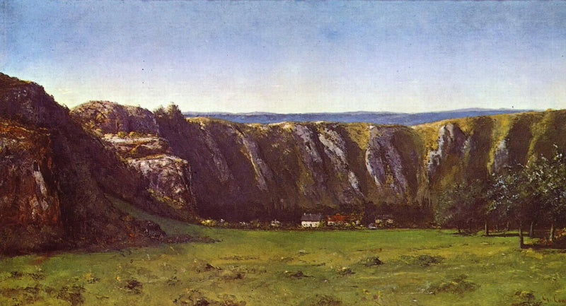 Rocky landscape near Flagey - Gustave Courbet