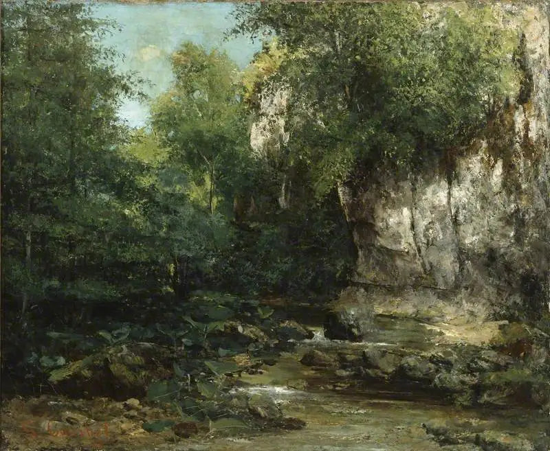 The banks of a stream - Gustave Courbet
