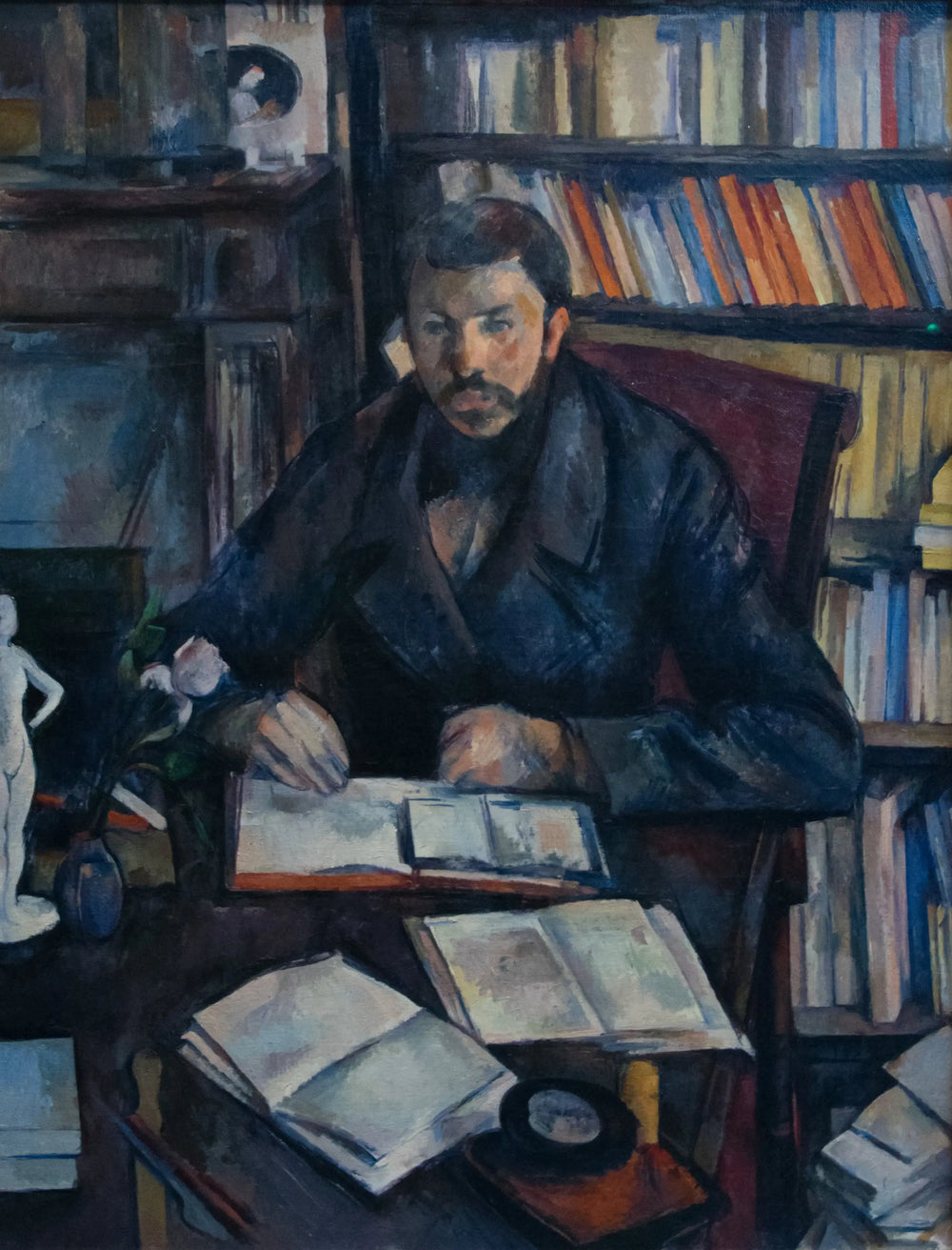 Reproduction du tableau « Portrait de Gustave Geffroy - Paul Cézanne » par Alpha Reproduction en peinture à l’huile